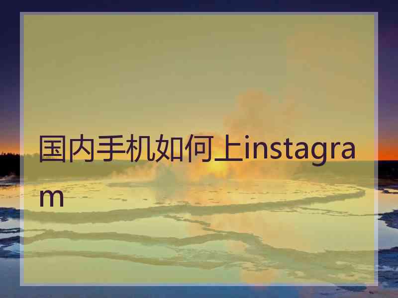 国内手机如何上instagram
